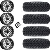 15" MSA M38 Brute Black Machined & 30" EFX MotoHammer Wheel and Tire Package