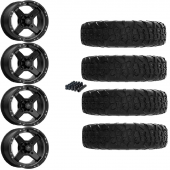 15" MSA M39 Cross Black Titanium & 32" EFX MotoVator R/T Wheel and Tire Package