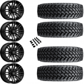 15" MSA M40 Rogue Black Titanium & 30" Nitto Trail Grappler SxS Wheel and Tire Package