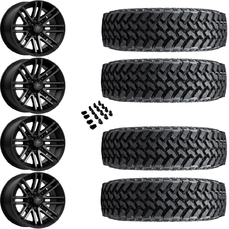 15" MSA M40 Rogue Black Titanium & 32" Nitto Trail Grappler SxS Wheel