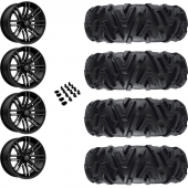 15" MSA M40 Rogue Black Titanium & 28" EFX MotoMTC Wheel and Tire Package