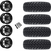 15" MSA M40 Rogue Black Titanium & 30" EFX MotoHammer Wheel and Tire Package