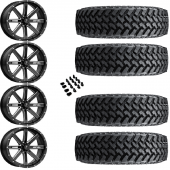 15" MSA M41 Boxer Black Milled & 30" Nitto Trail Grappler SxS Wheel and Tire Package