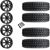 15" MSA M42 Bounty Black Milled & 30" Nitto Trail Grappler SxS Wheel and Tire Package