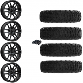 15" MSA M43 Fang Black Titanium & 32" EFX MotoVator R/T Wheel and Tire Package