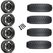 15" Method MR405 Beadlock Black & 35" Tensor DSR Wheel and Tire Package