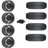 15" Method MR405 Beadlock Black & 30" Tensor DS Wheel & Tire Package