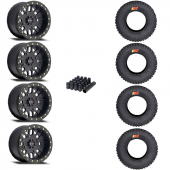 15" Method MR406 Beadlock Black & 32" GMZ Ivan Stewart Wheel and Tire Package