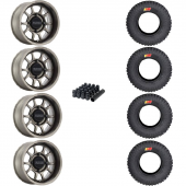 15" Method MR409 Grey & 32" GMZ Ivan Stewart Wheel and Tire Package
