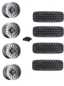 15" Method MR411 Titanium & 32" Tensor Regulator Wheel and Tire Package