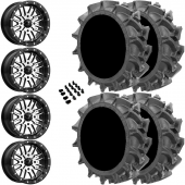 16" MSA M37 Brute Beadlock Black Machine & 32" EFX MotoHavok Wheel and Tire Package