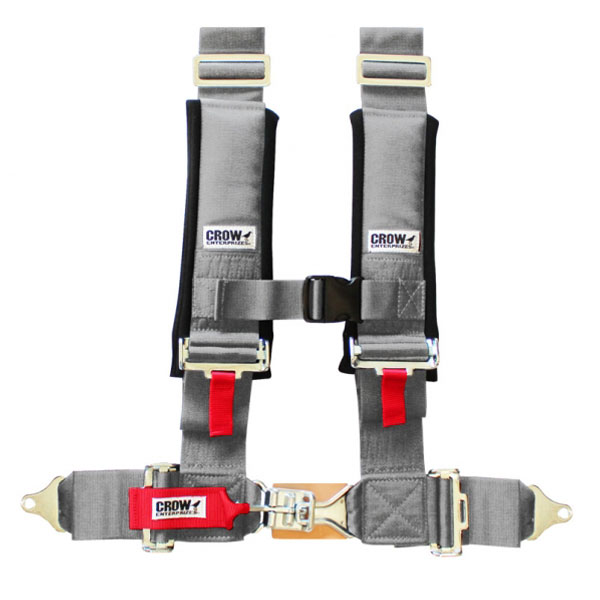 3 Inch Crow Harness w/ Pads Silver Sewn SideBySideUTVParts