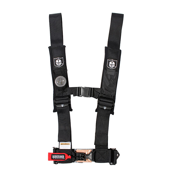 Pro Armor 4Point 3" Harness w/ Sewn in Pads Black