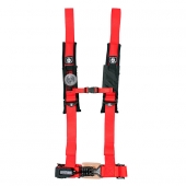 Pro Armor 4-Point 2" Harness w/ Sewn in Pads Red