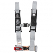 Pro Armor 4-Point 3" Harness w/ Sewn in Pads Silver