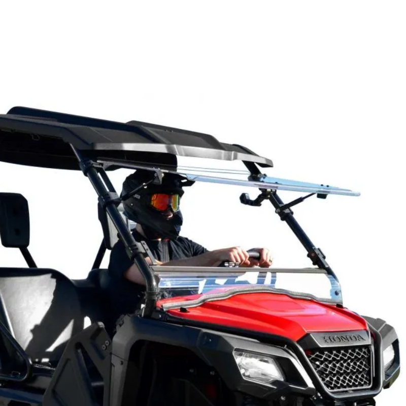 SuperATV Honda Pioneer 500 Scratch Resistant Flip Up Windshield Side