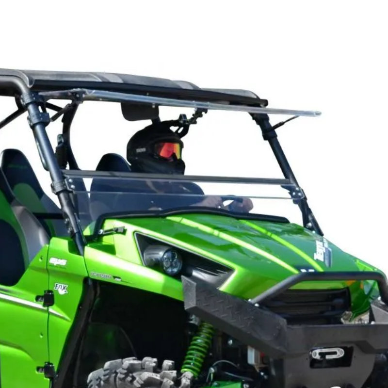 SuperATV Kawasaki Teryx Scratch Resistant Flip Up Windshield 20122015