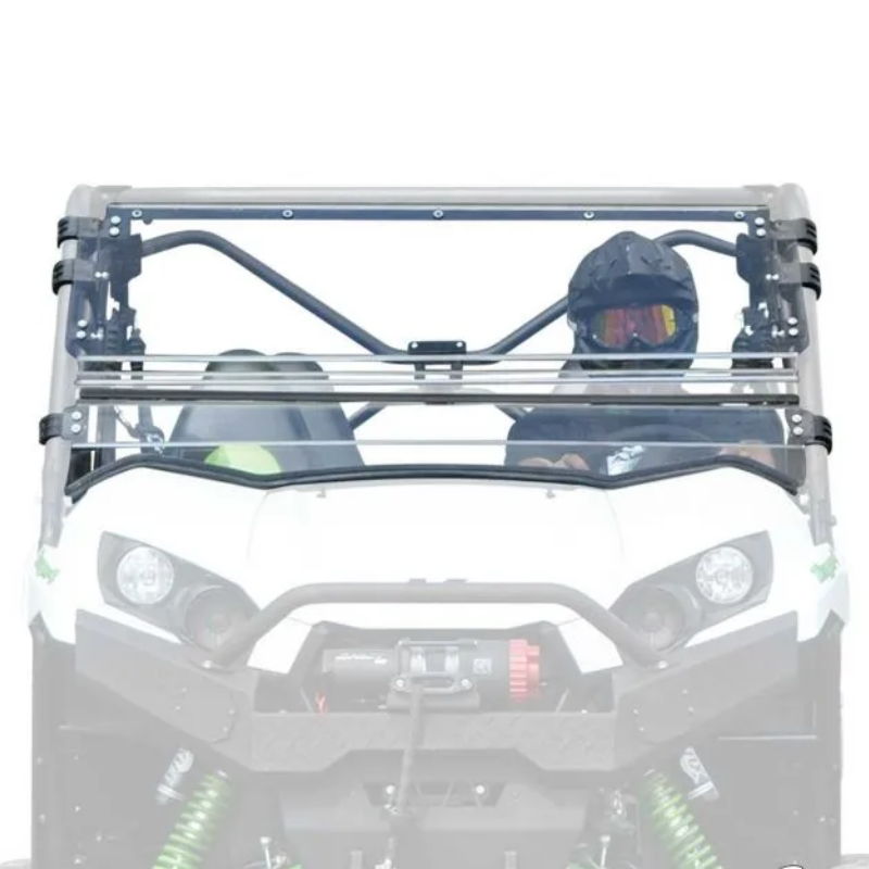 SuperATV Kawasaki Teryx Scratch Resistant Flip Up Windshield 2016+
