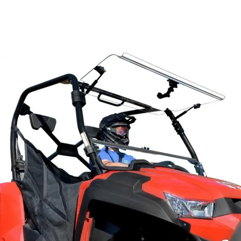 SuperATV Kymco UXV 450 Scratch Resistant Flip Up Windshield