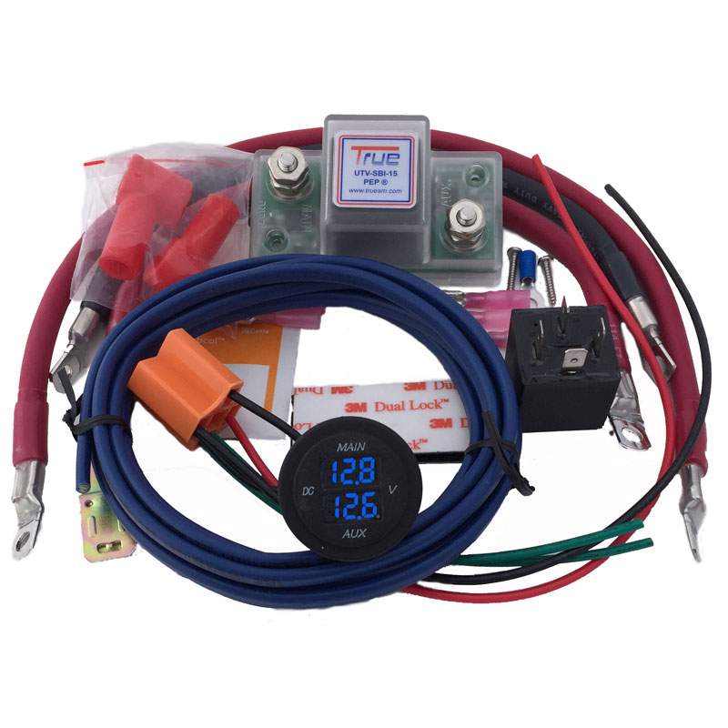 True Am UTV Dual Battery Connection Kit with Monitor